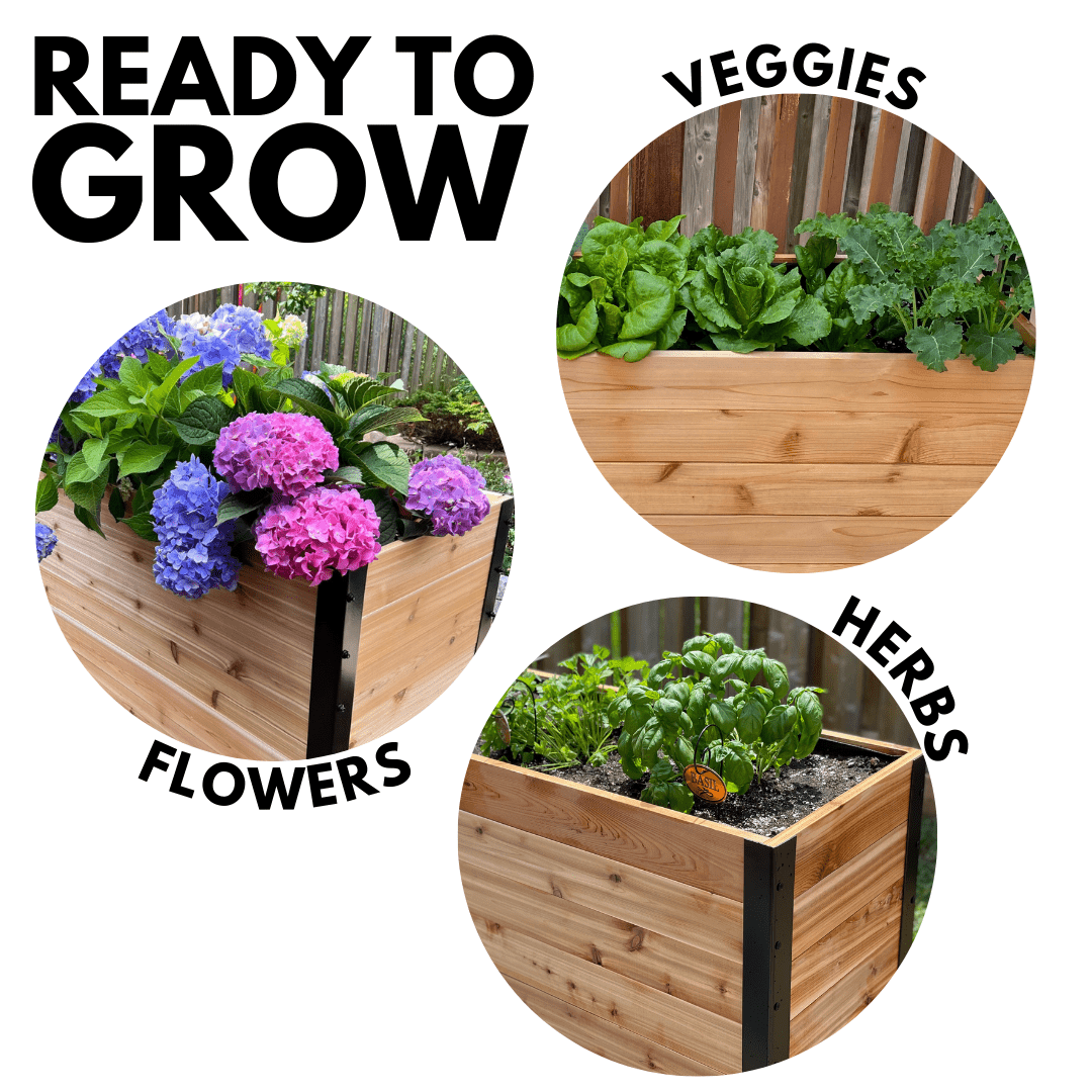 18" X 24" Cedar Planter Box – 24" Tall | Raised Garden Bed