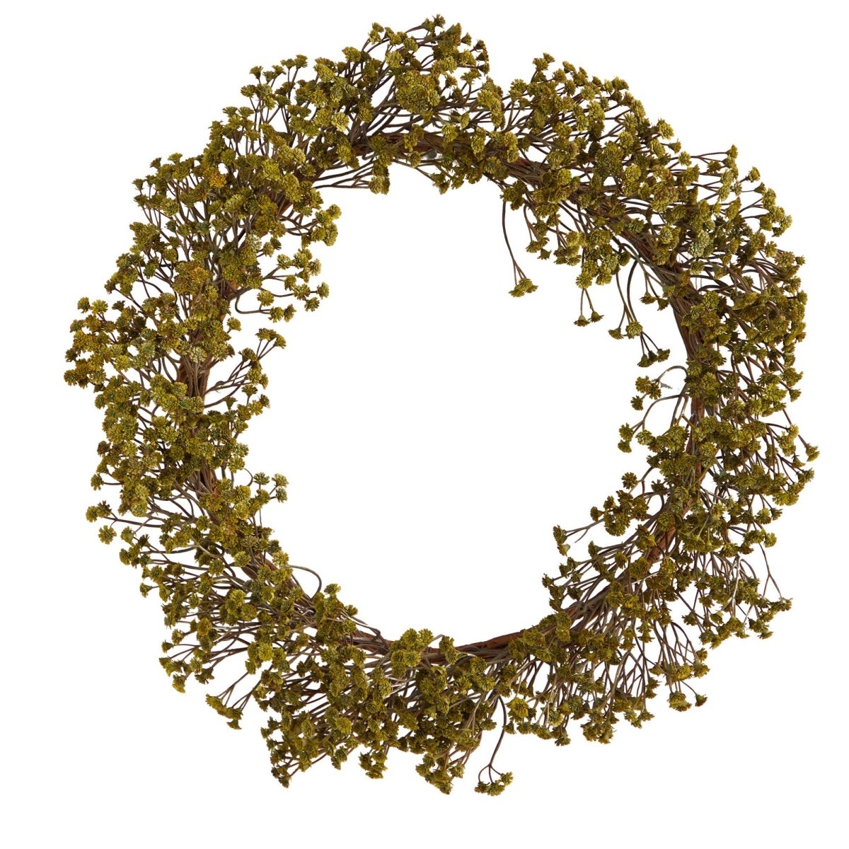 20-in Autumn Gypsophila Wreath | Rustic Fall Décor