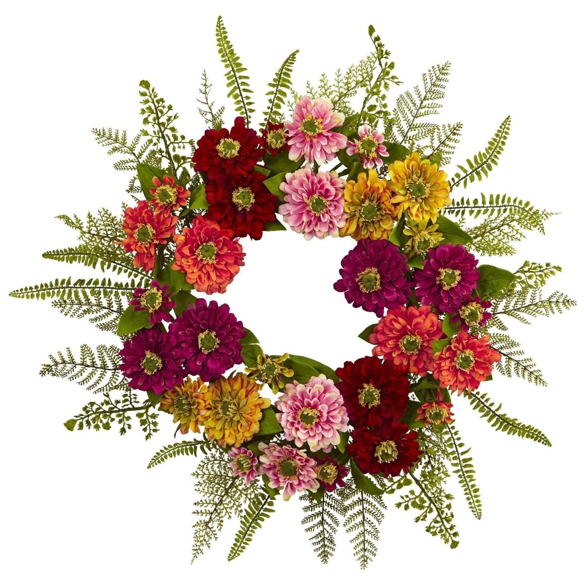 20-in Mixed Flower Wreath | Vibrant Summer & Autumn Décor