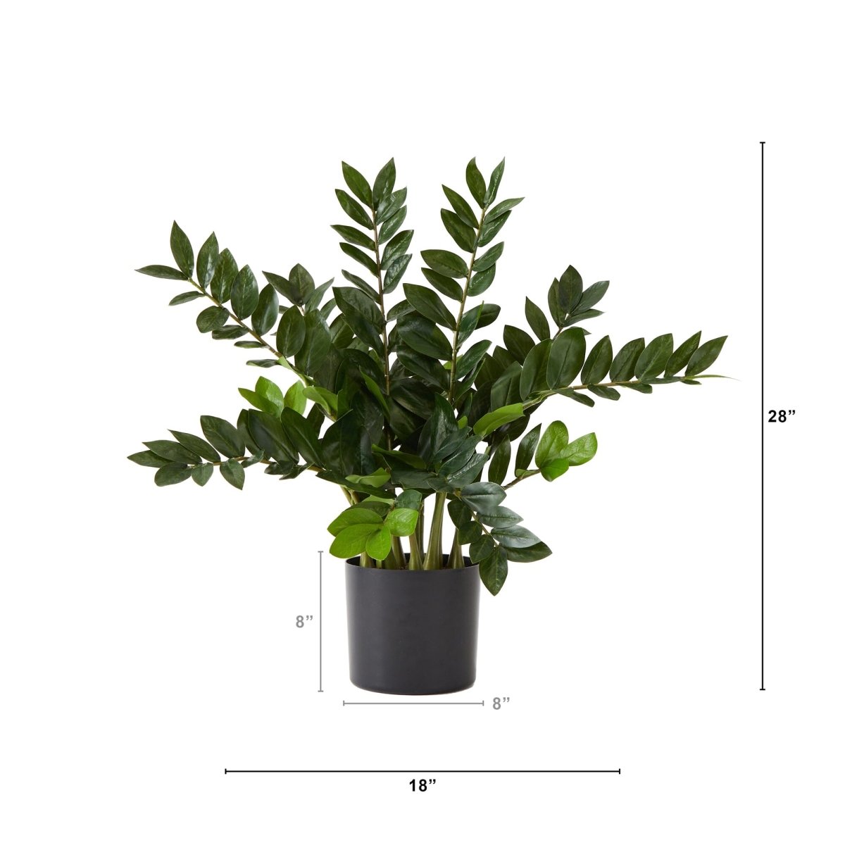 28-in Artificial ZZ Plant | Faux Zamioculcas For Effortless Indoor Greenery