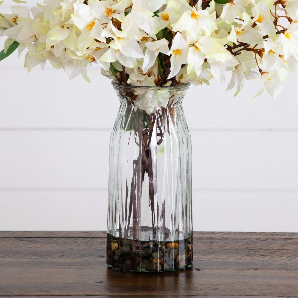 31-in Artificial Pink Bougainvillea Arrangement In Vase | Elegant Floral Décor