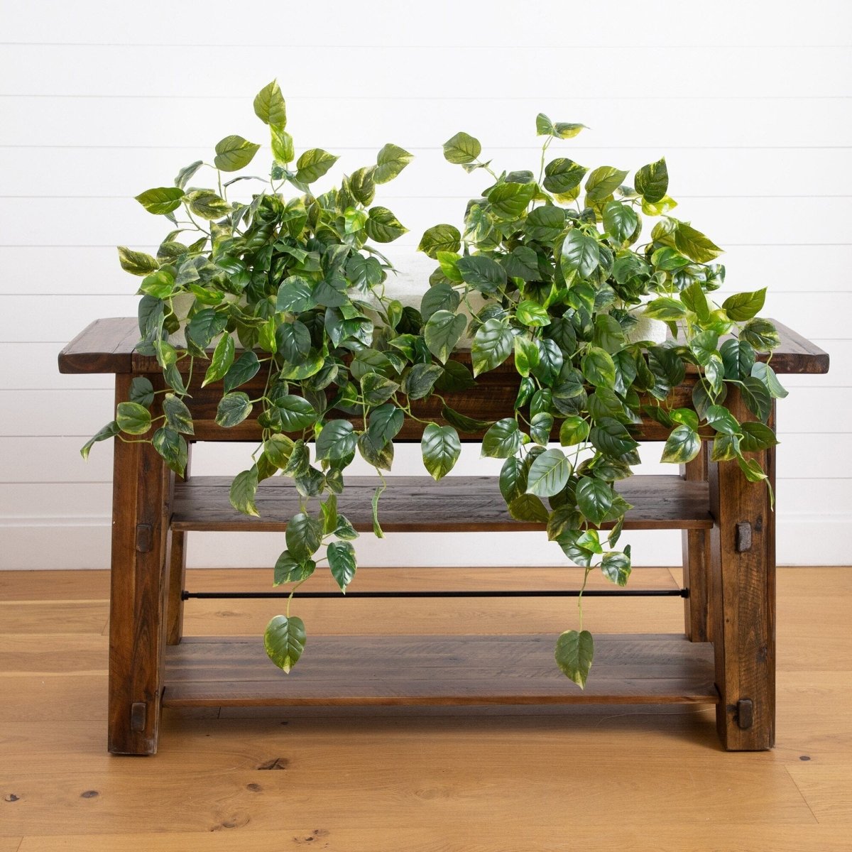 36-in UV Resistant Artificial Pothos Hanging Plant – Set Of 2 | Indoor/Outdoor Faux Greenery