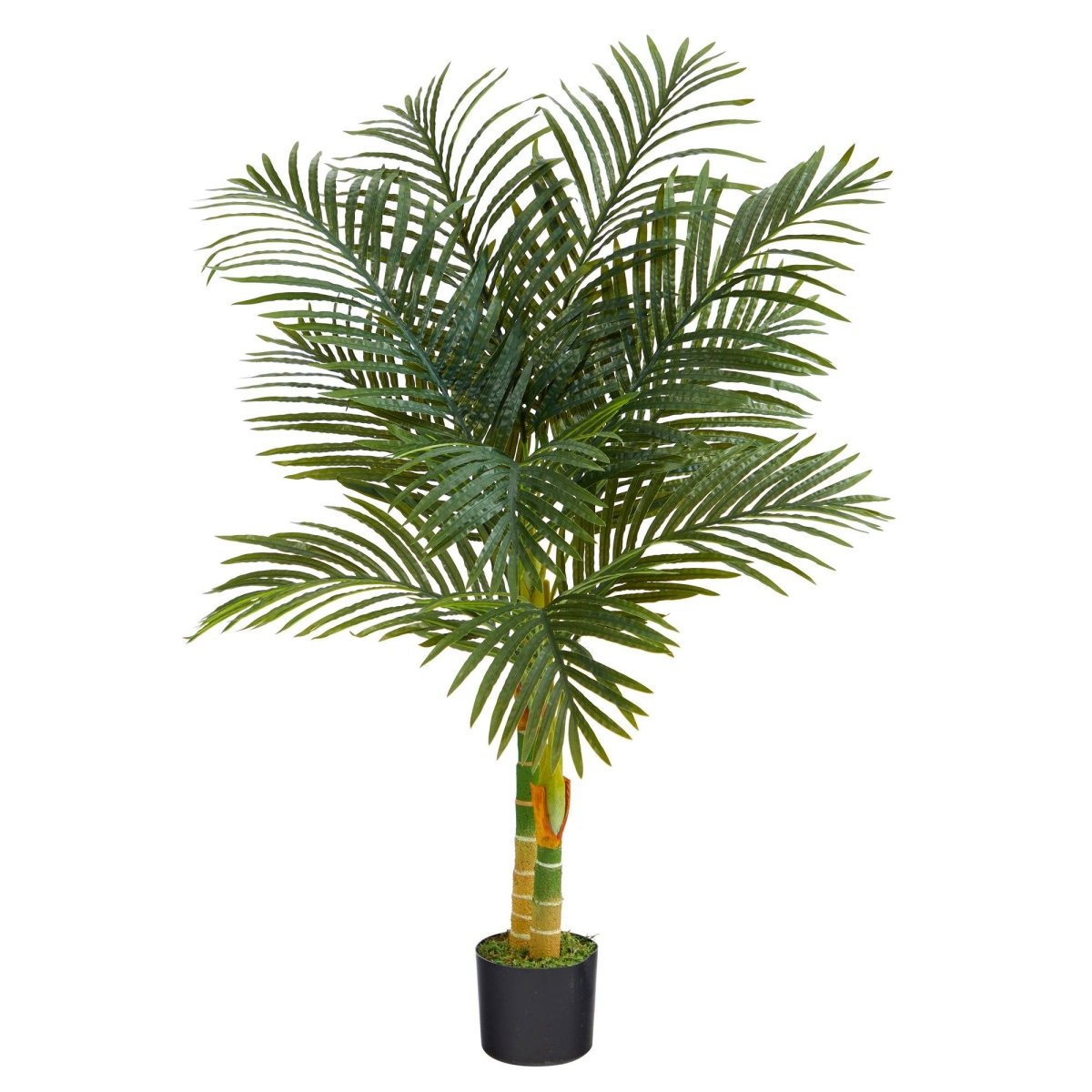 4-ft Double Stalk Golden Cane Artificial Palm Tree