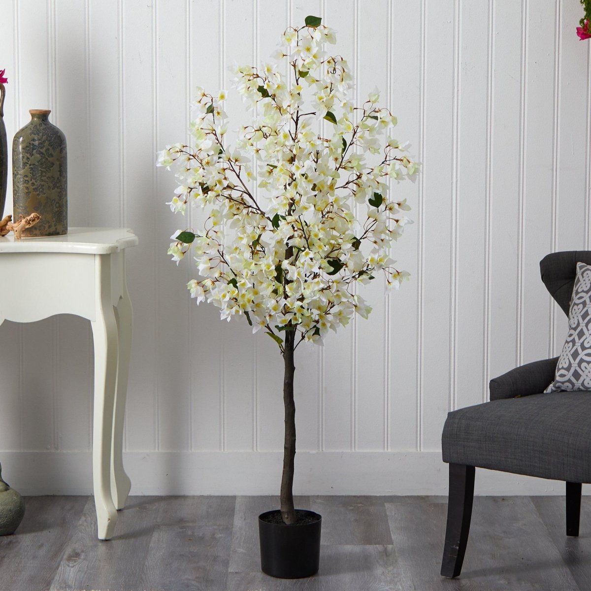 5-ft Bougainvillea Artificial Tree | Vibrant & Lifelike Floral Décor