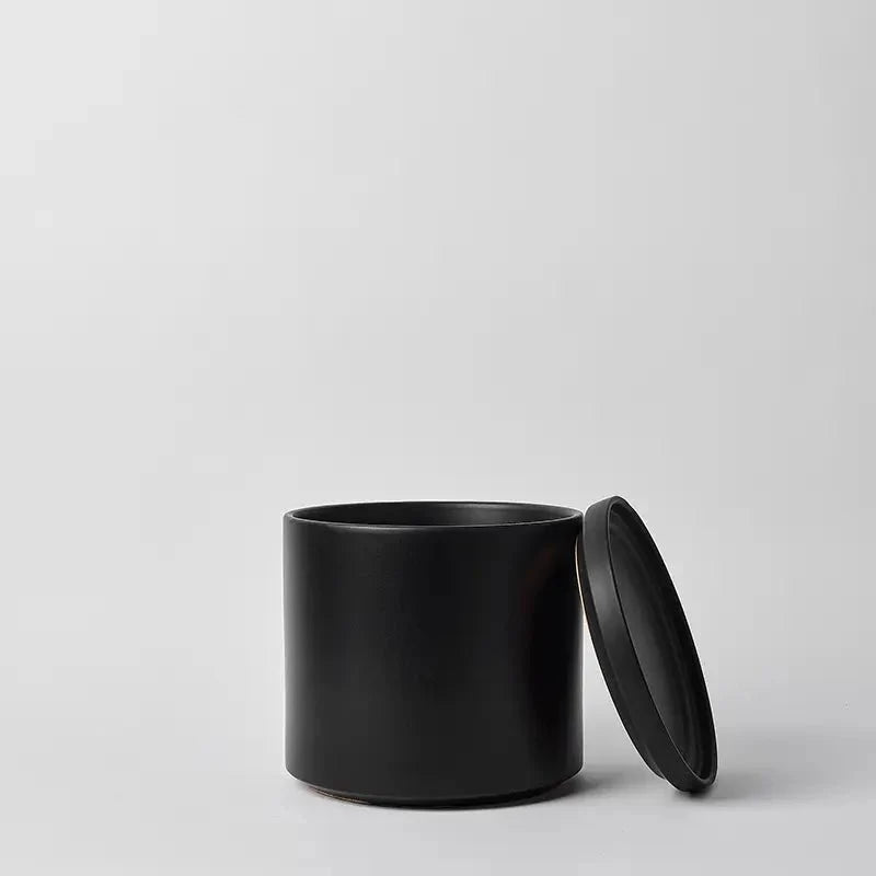 Ceramic Cylinder Planters With Saucer – Modern Indoor & Outdoor Pots In Multiple Sizes