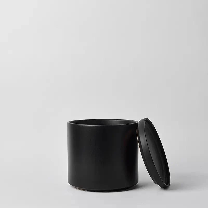 Ceramic Cylinder Planters With Saucer – Modern Indoor & Outdoor Pots In Multiple Sizes