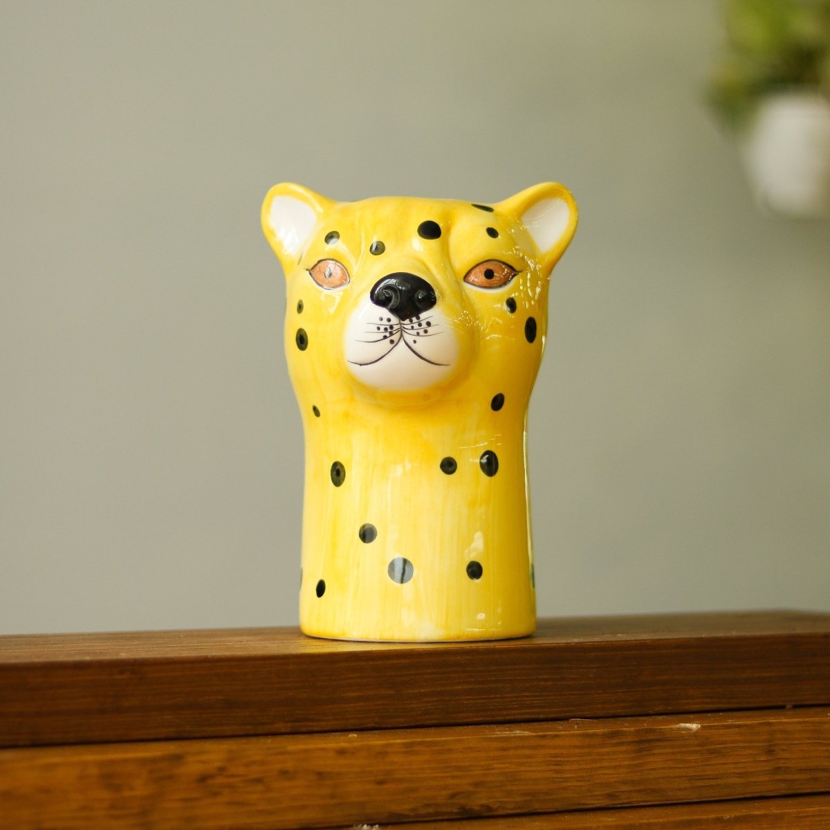Decorative Ceramic Leopard Vase