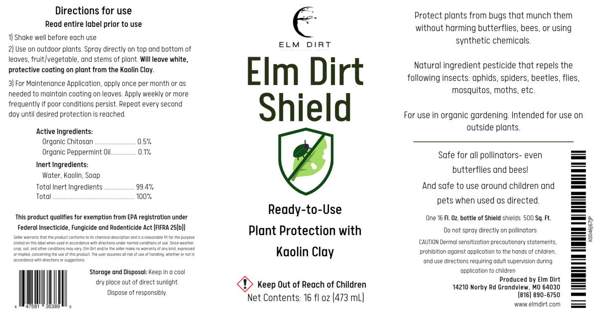 Elm Dirt's Shield, All Natural Pesticide