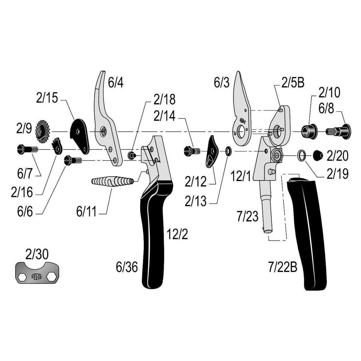 Felco 12 Ergonomic Compact Pruners With Rotating Handle – Swiss Made Garden Shears