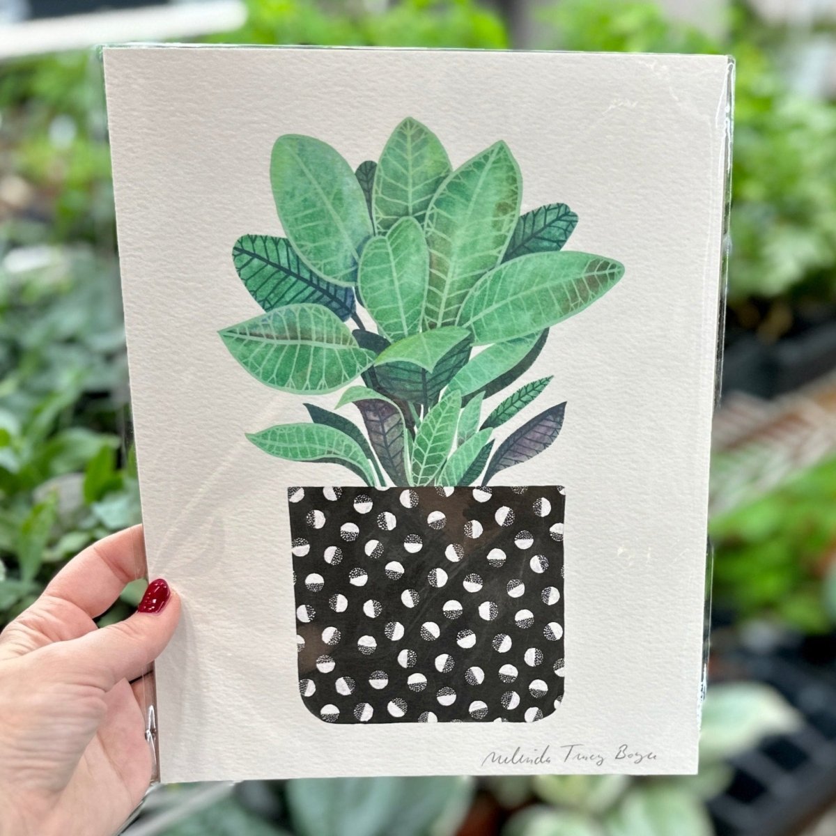 Half-Moon Houseplant Art Print