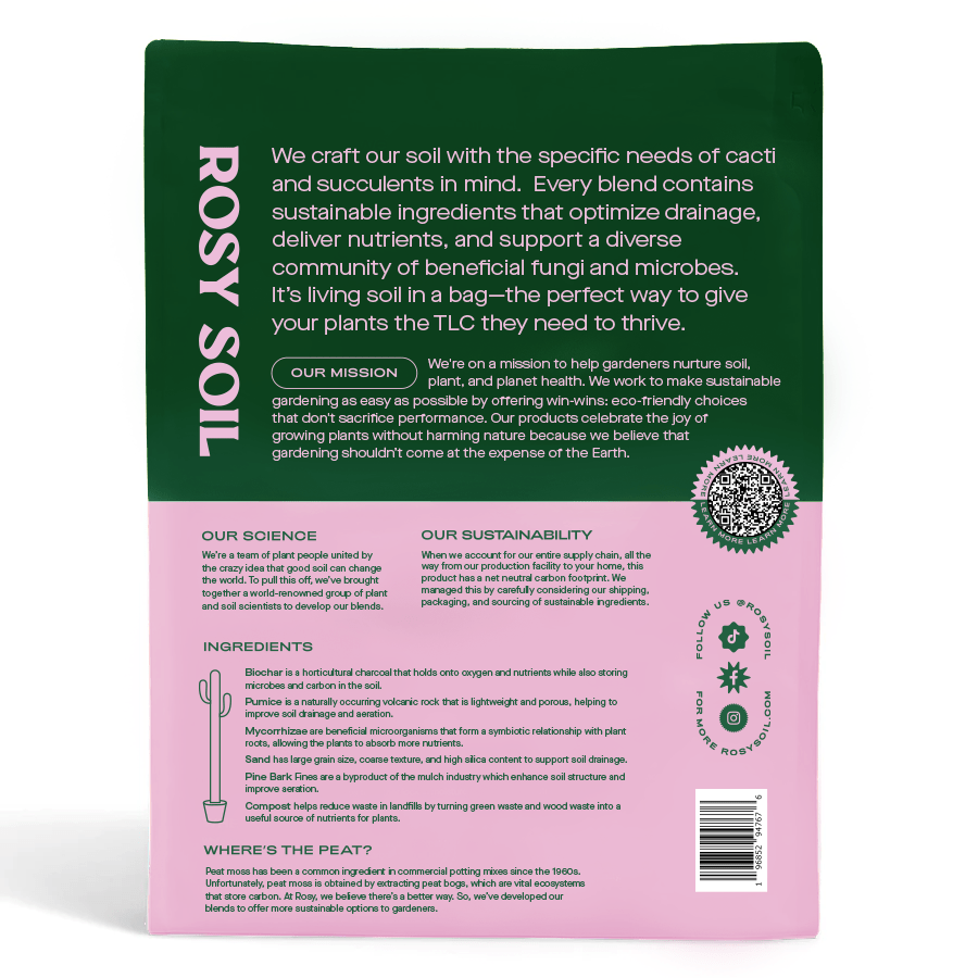 Rosy Soil- Organic Cactus & Succulent Mix 4qt