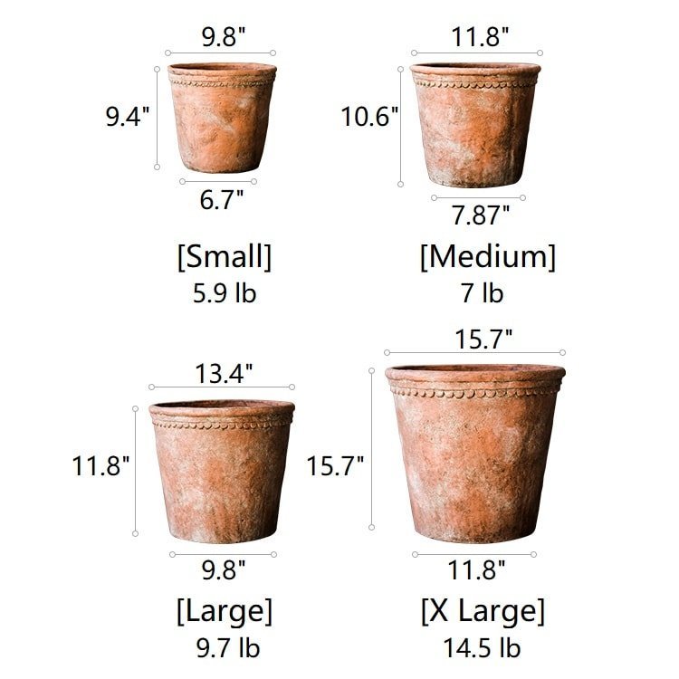 Terracotta & Concrete Planter Pot