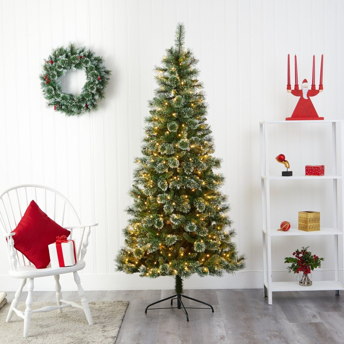 7-ft Wisconsin Slim Snow Tip Pine Tree – Elegance Made Simple