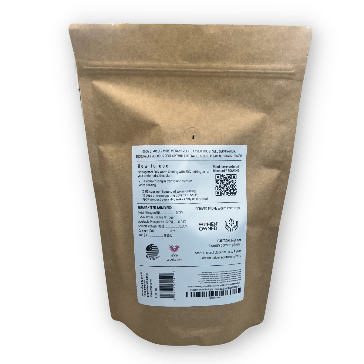 Premium Organic Worm Castings – Nutrient-Rich Soil Booster