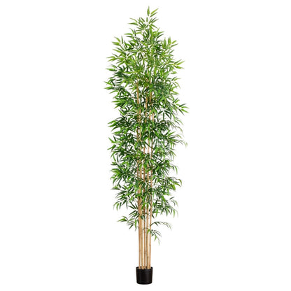  10-ft Artificial Bamboo Tree With Real Bamboo Trunks