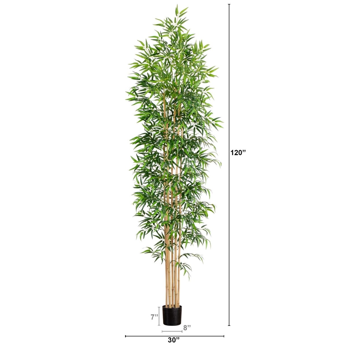  10-ft Artificial Bamboo Tree With Real Bamboo Trunks