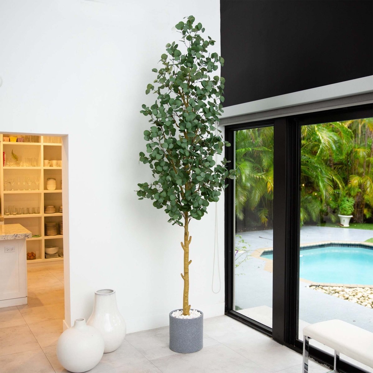  10-ft Artificial Eucalyptus Tree – Elegant Faux Decor