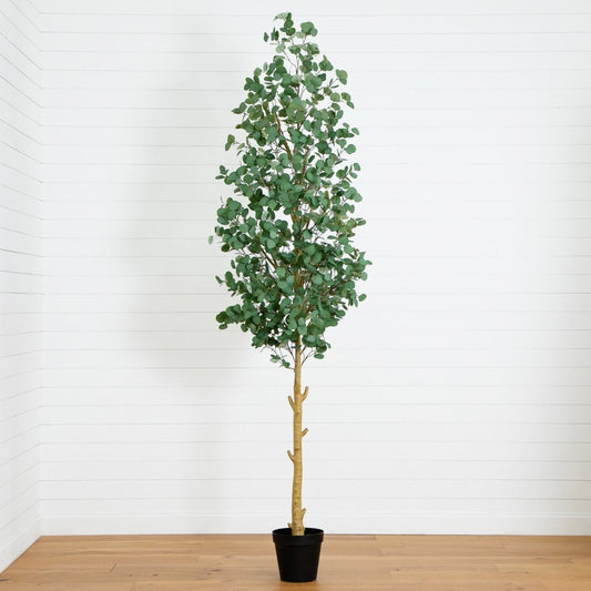  10-ft Artificial Eucalyptus Tree – Elegant Faux Decor