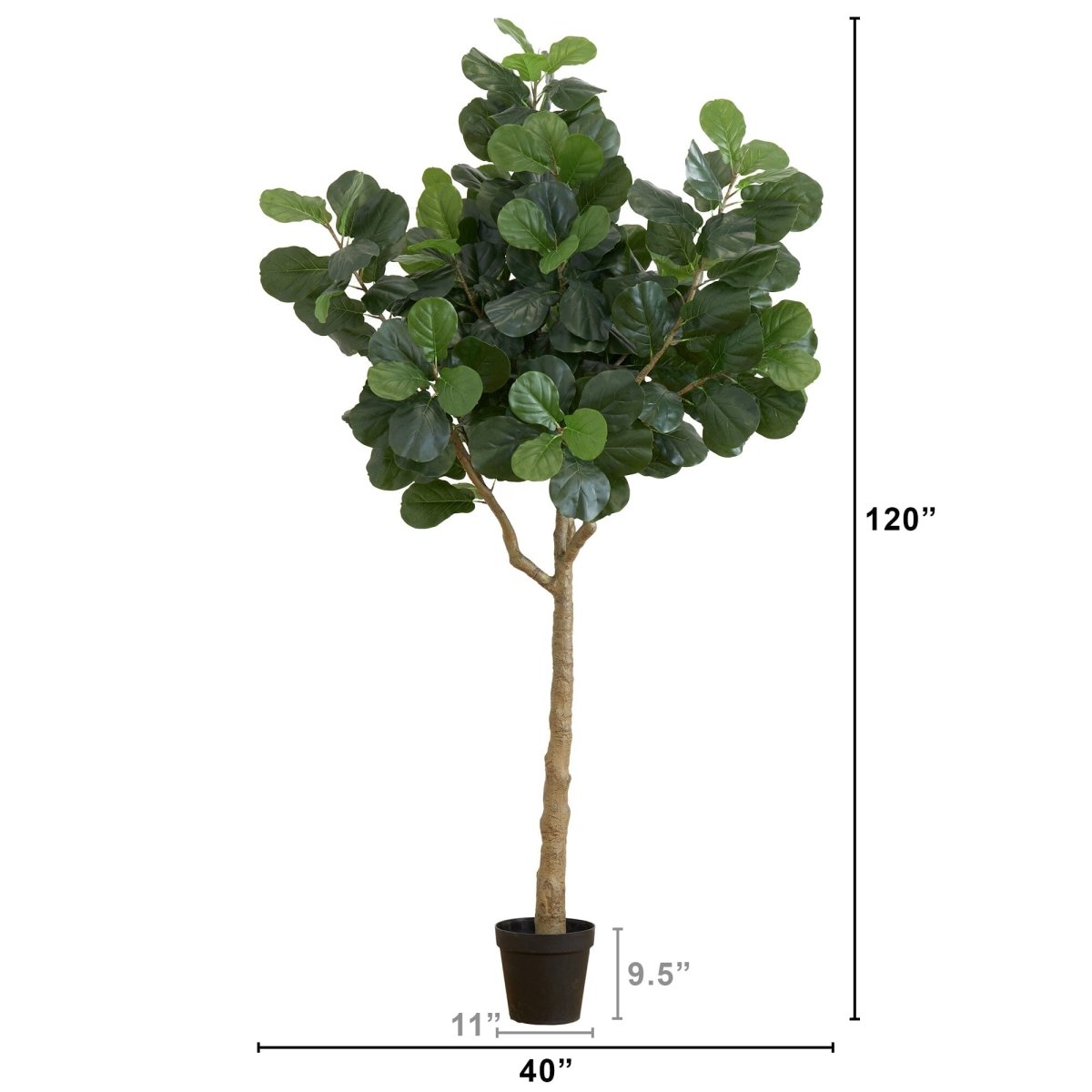  10-ft Artificial Fiddle Leaf Fig Tree