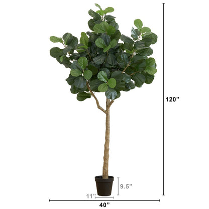  10-ft Artificial Fiddle Leaf Fig Tree