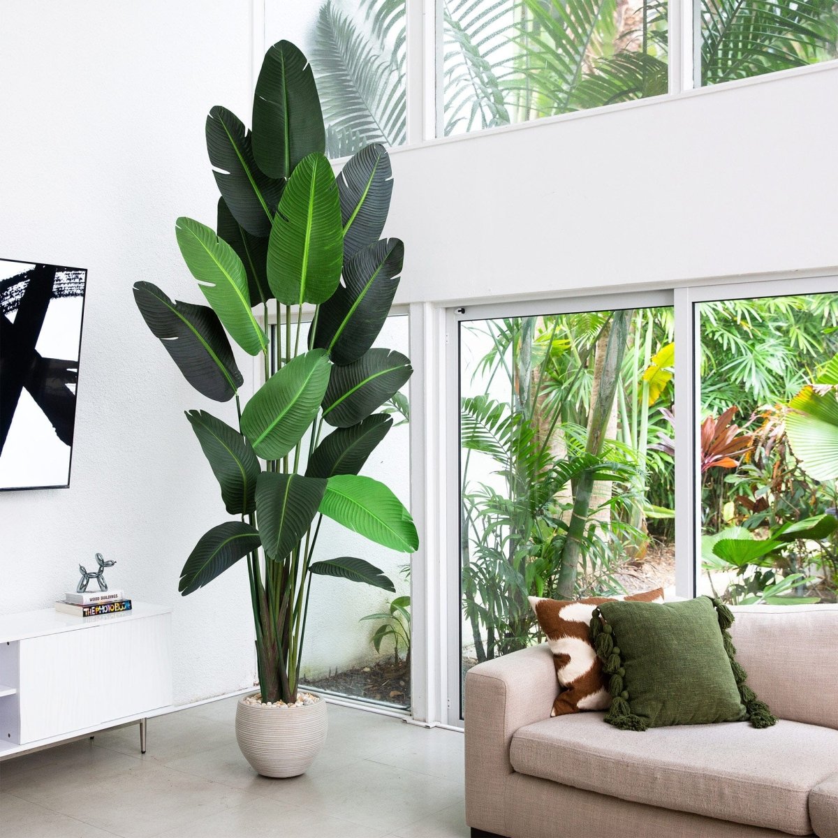  10-ft Artificial Travelers Palm Tree – Grand Tropical Statement