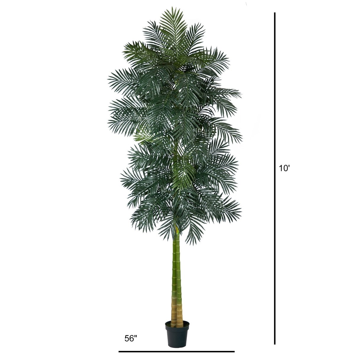  10-ft Double Stalk Golden Cane Artificial Palm Tree