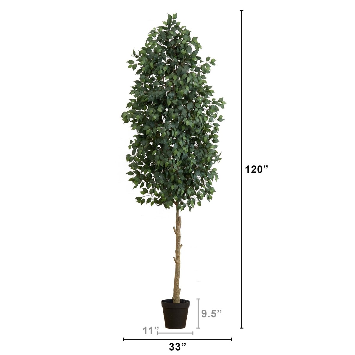  10-ft Faux Ficus Tree | Lifelike Indoor Tree – Ed's Plant Shop
