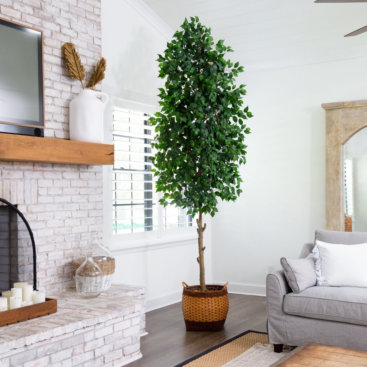  10-ft Faux Ficus Tree | Lifelike Indoor Tree – Ed's Plant Shop