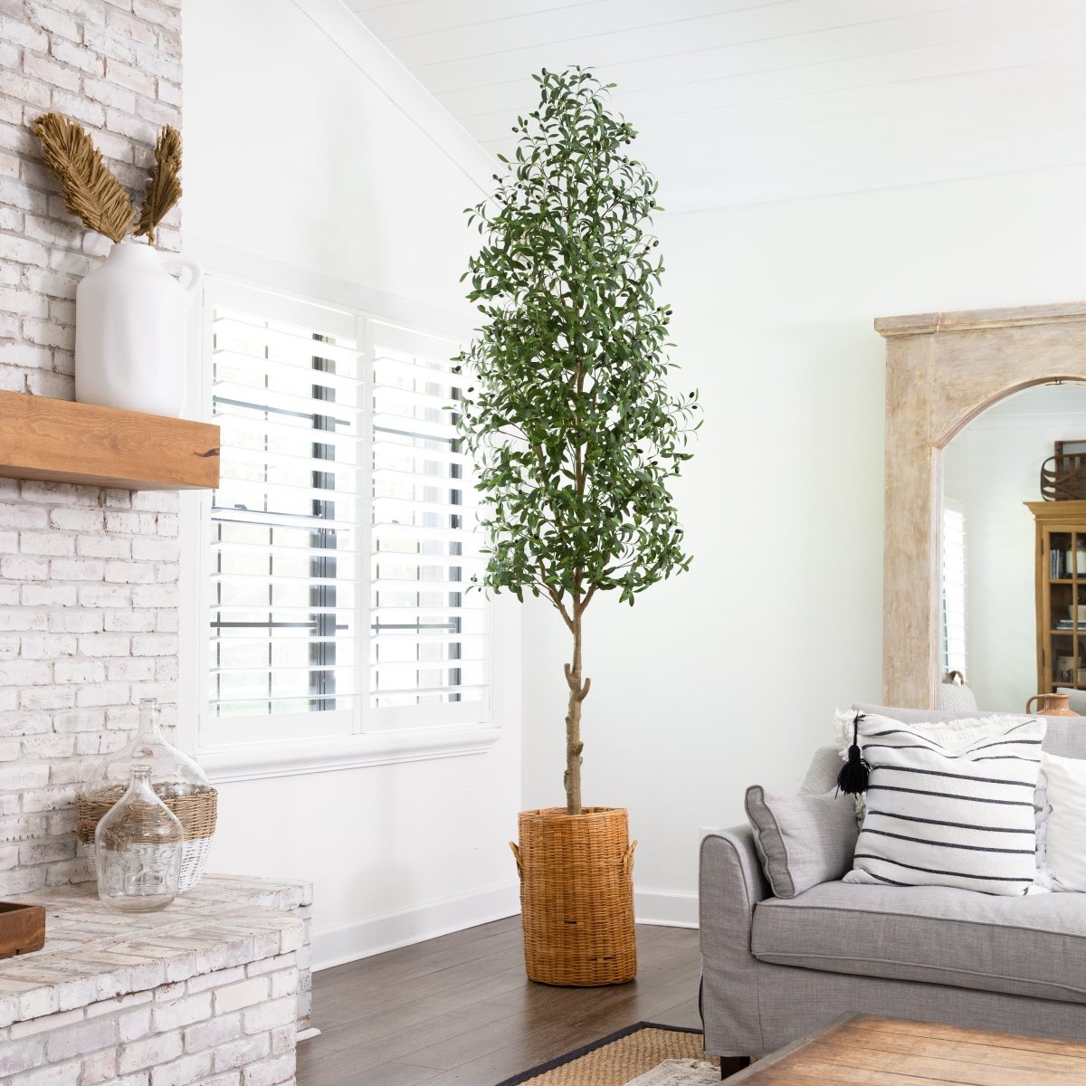  10-ft Faux Olive Tree | Mediterranean-Inspired Decor – Ed's Plant Shop