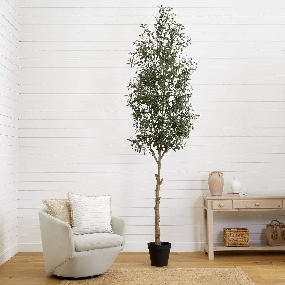  10-ft Faux Olive Tree | Mediterranean-Inspired Decor – Ed's Plant Shop