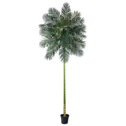  10-ft Golden Cane Artificial Palm Tree | Tall Faux Tropical Decor