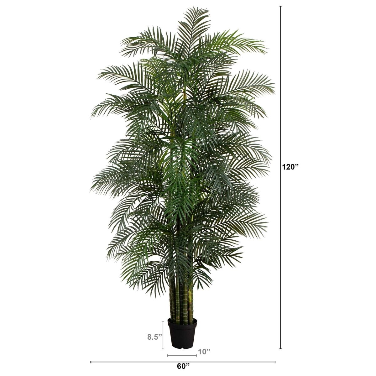  10-ft UV Resistant Artificial Areca Palm Tree (Indoor/Outdoor)