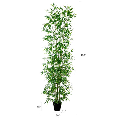  11-ft Artificial Bamboo Tree With Bendable Branches | Japanese-Inspired Decor