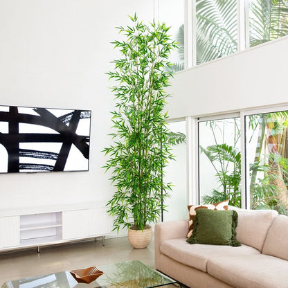  11-ft Artificial Bamboo Tree With Bendable Branches | Japanese-Inspired Decor