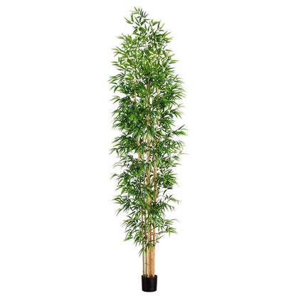  11-ft Artificial Bamboo Tree With Real Bamboo Trunks