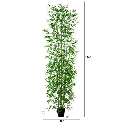  12-ft Artificial Bamboo Tree | Japanese-Inspired Tall Decor
