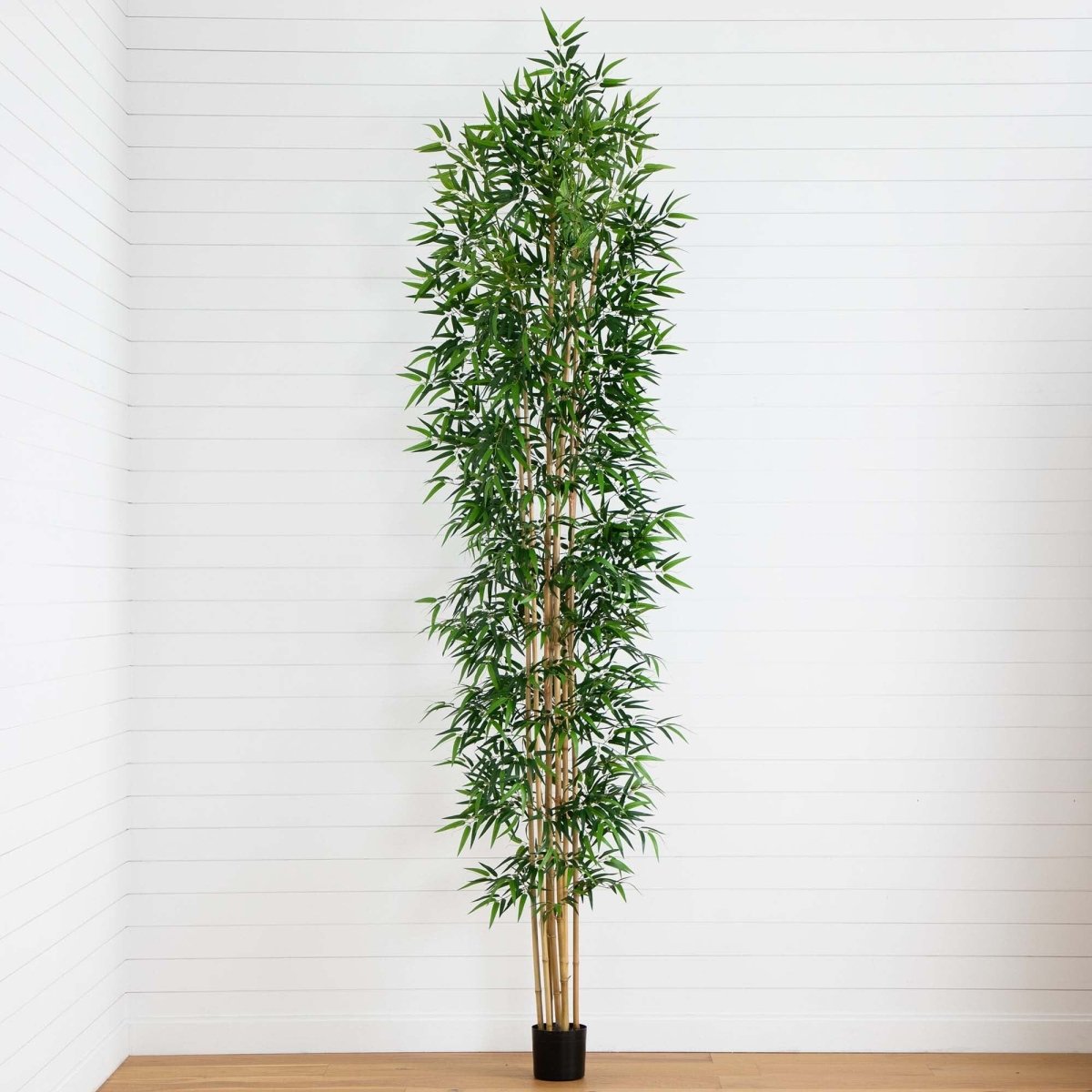  12-ft Artificial Bamboo Tree With Real Bamboo Trunks