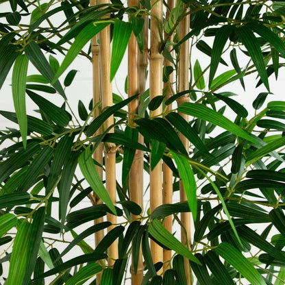  12-ft Artificial Bamboo Tree With Real Bamboo Trunks