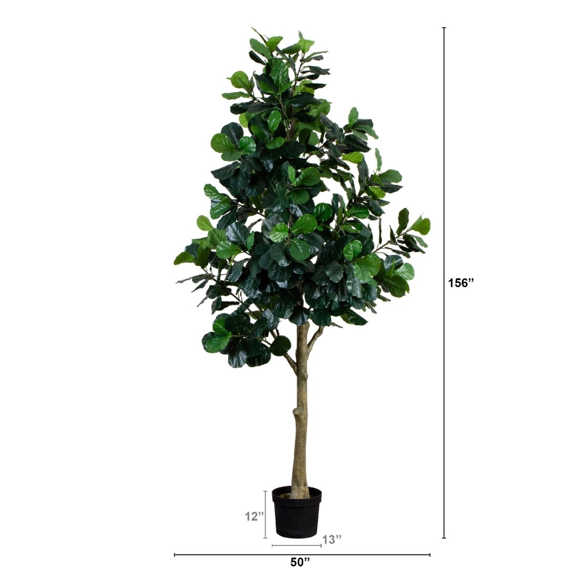  13-ft Faux Fiddle Leaf Fig Tree | Lifelike Indoor Tree
