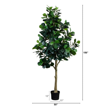  13-ft Faux Fiddle Leaf Fig Tree | Lifelike Indoor Tree