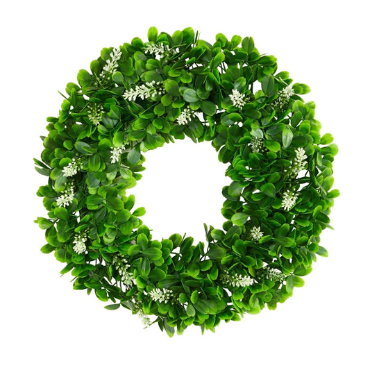  13-in Jasmine Artificial Wreath – Lush Greenery For Year-Round Décor