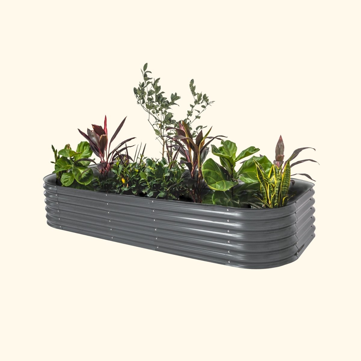  17" Tall 10 In 1 Jumbo Modular Metal Raised Garden Bed Kit