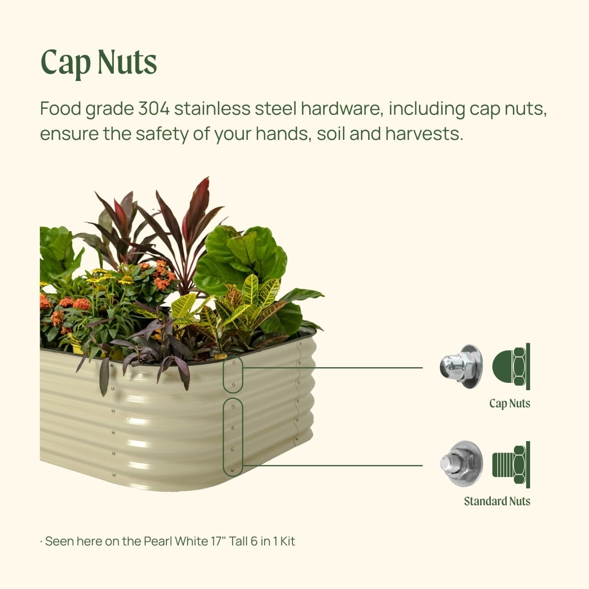  17" Tall 10 In 1 Jumbo Modular Metal Raised Garden Bed Kit