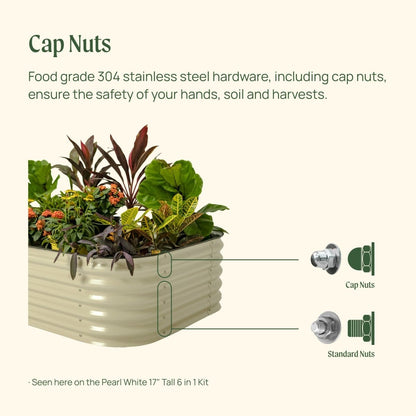  17" Tall 10 In 1 Jumbo Modular Metal Raised Garden Bed Kit