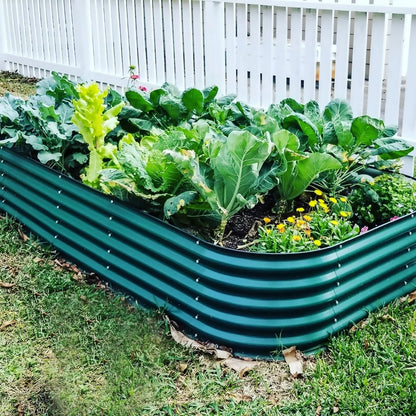  17" Tall 10 In 1 Jumbo Modular Metal Raised Garden Bed Kit