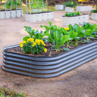  17" Tall 10 In 1 Jumbo Modular Metal Raised Garden Bed Kit