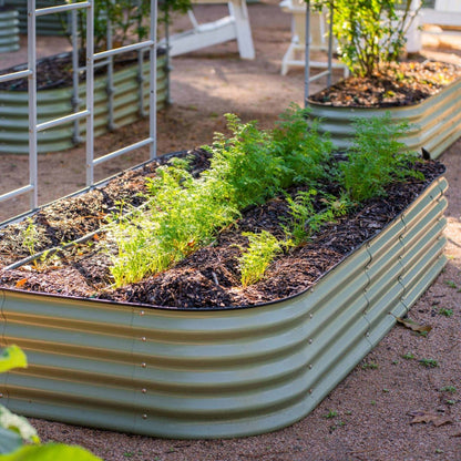  17" Tall 10 In 1 Jumbo Modular Metal Raised Garden Bed Kit
