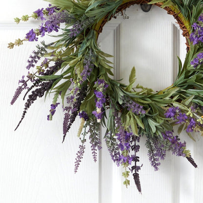  18-in Lavender Wreath | Elegant Home Décor