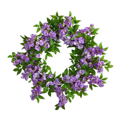  16-in Holiday Christmas Poinsettia Star Twig Wreath