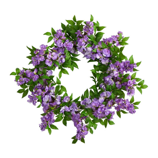  16-in Holiday Christmas Poinsettia Star Twig Wreath
